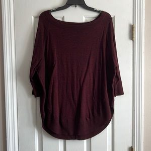Express Women’s M Scoop Neck Dark Burgundy Sweater